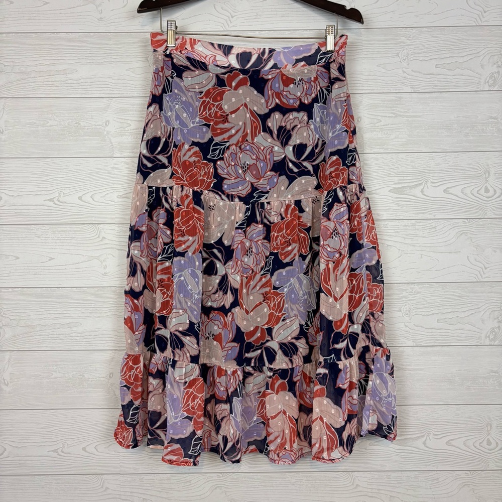 Lulus Floating Through Flowers Floral Two Piece Midi Set Size Large - Picture 9 of 12